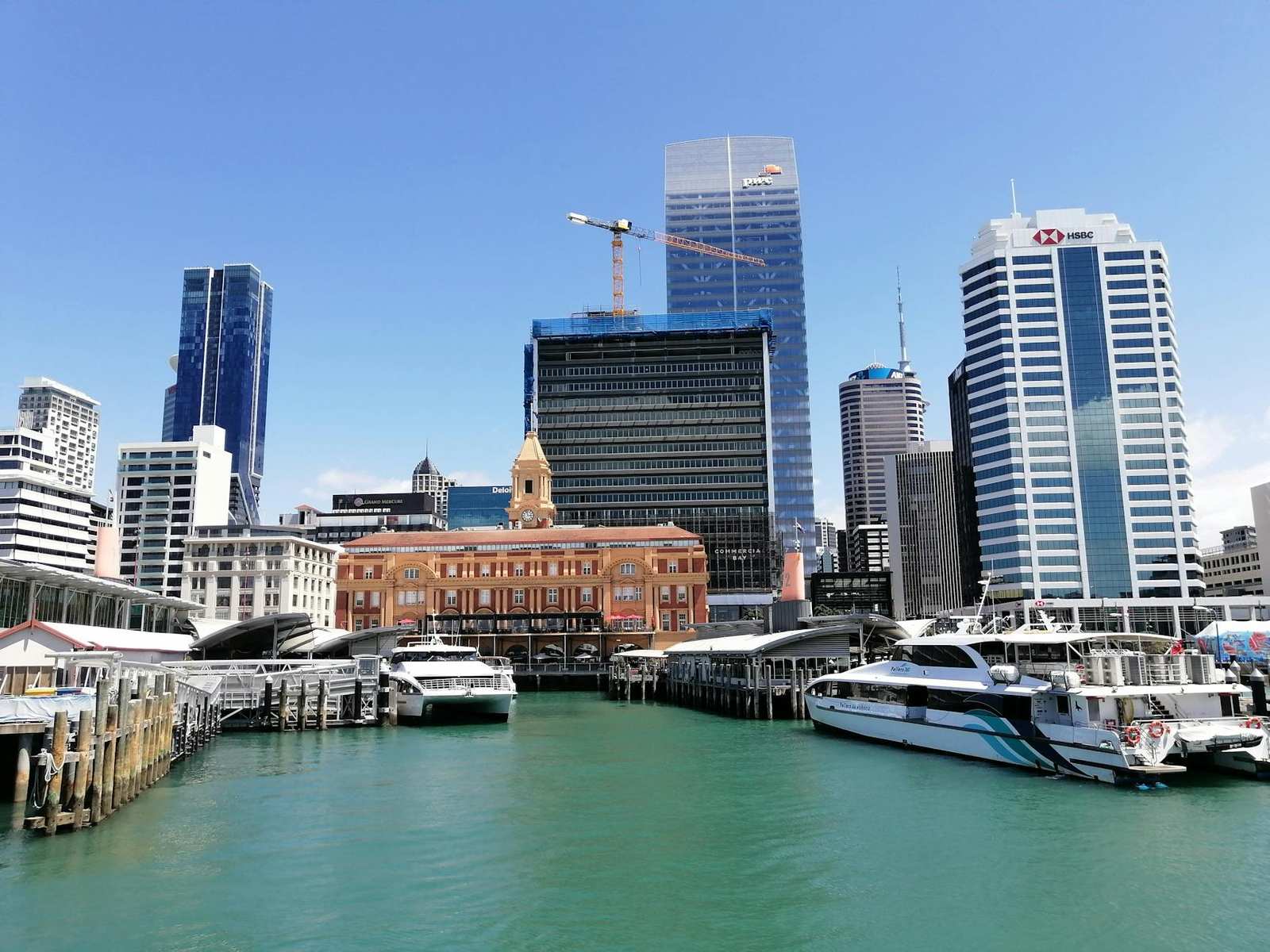 Auckland ferry sailing to Devonport across Waitematā Harbour