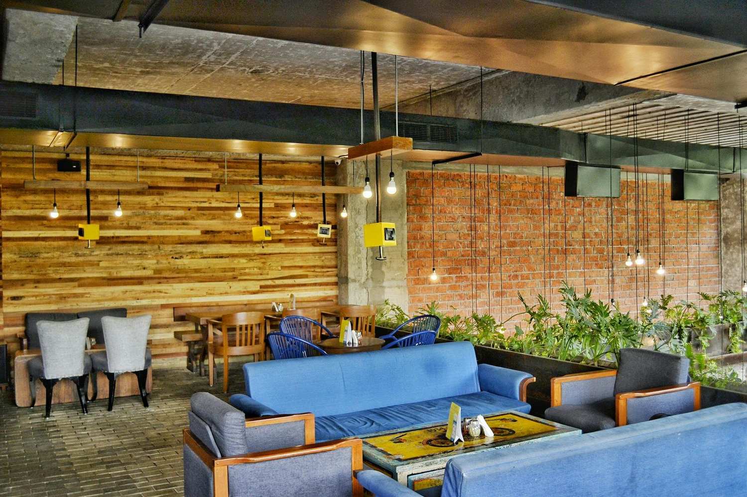 Modern Auckland cafe interior with wood and industrial design
