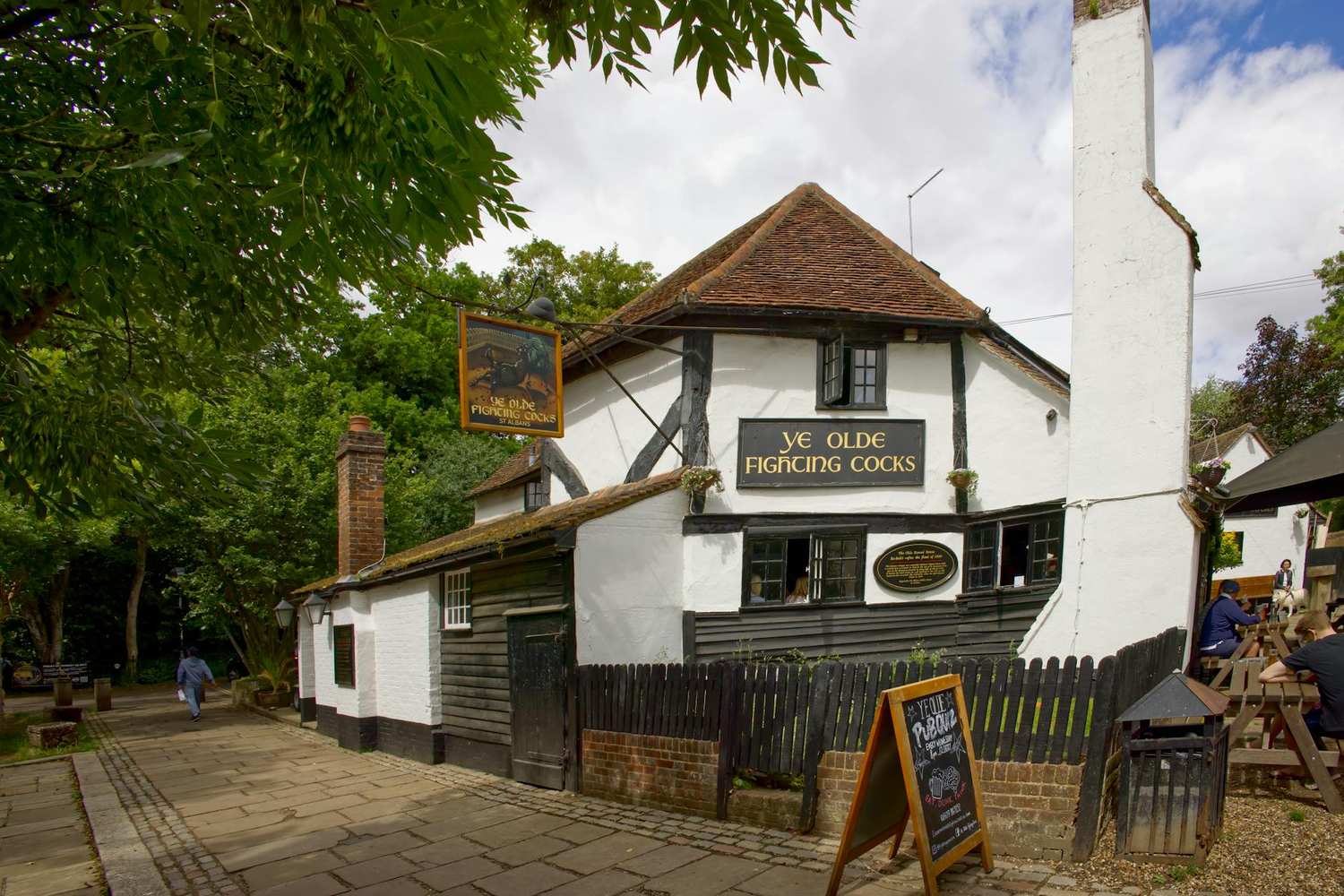 Tudor-style pub interior at the Green Dragon Inn