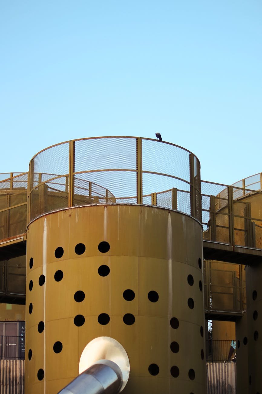 Industrial-style silo playground in Auckland's Wynyard Quarter