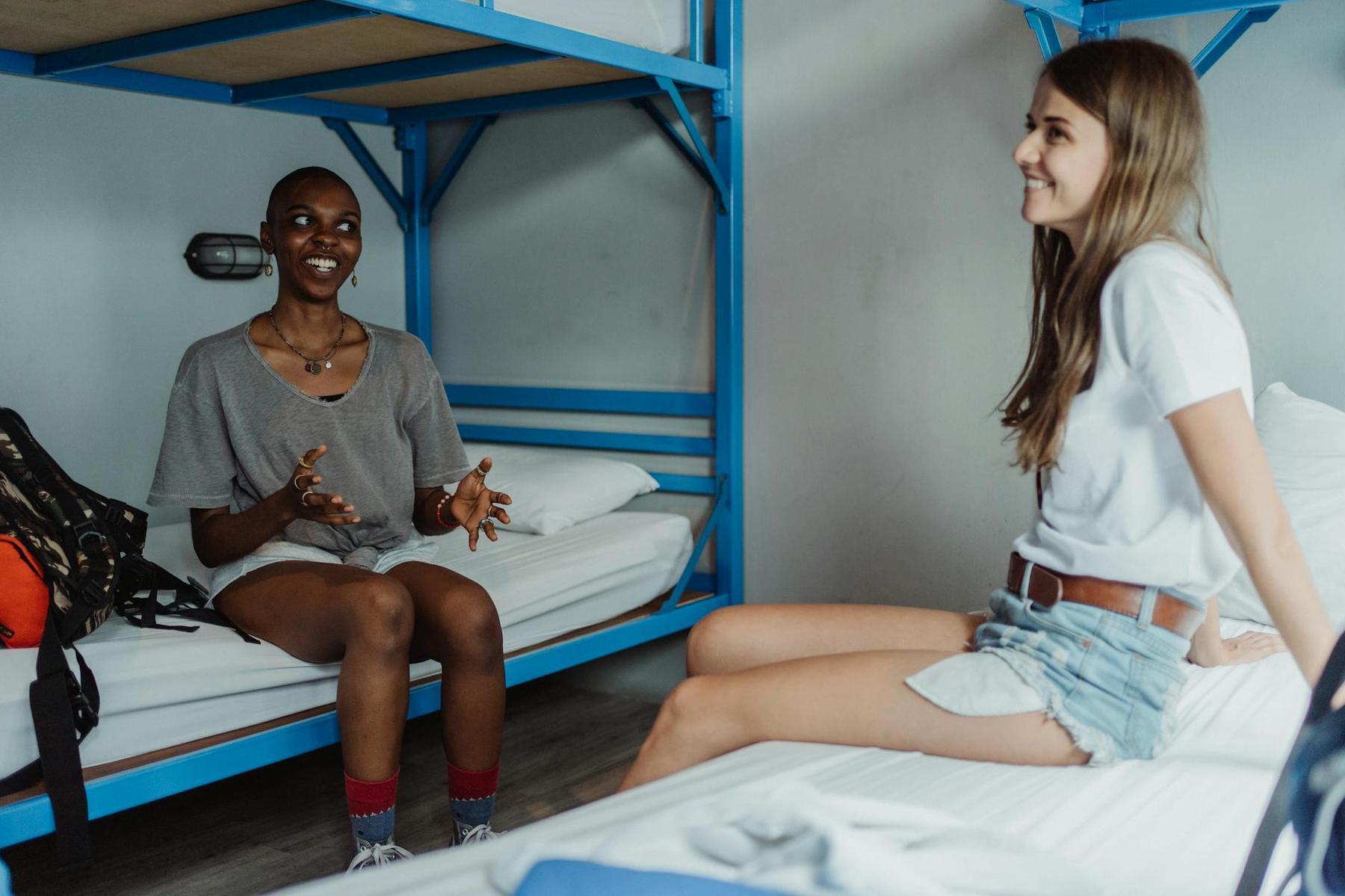 Hostel common lounge social space for budget travellers