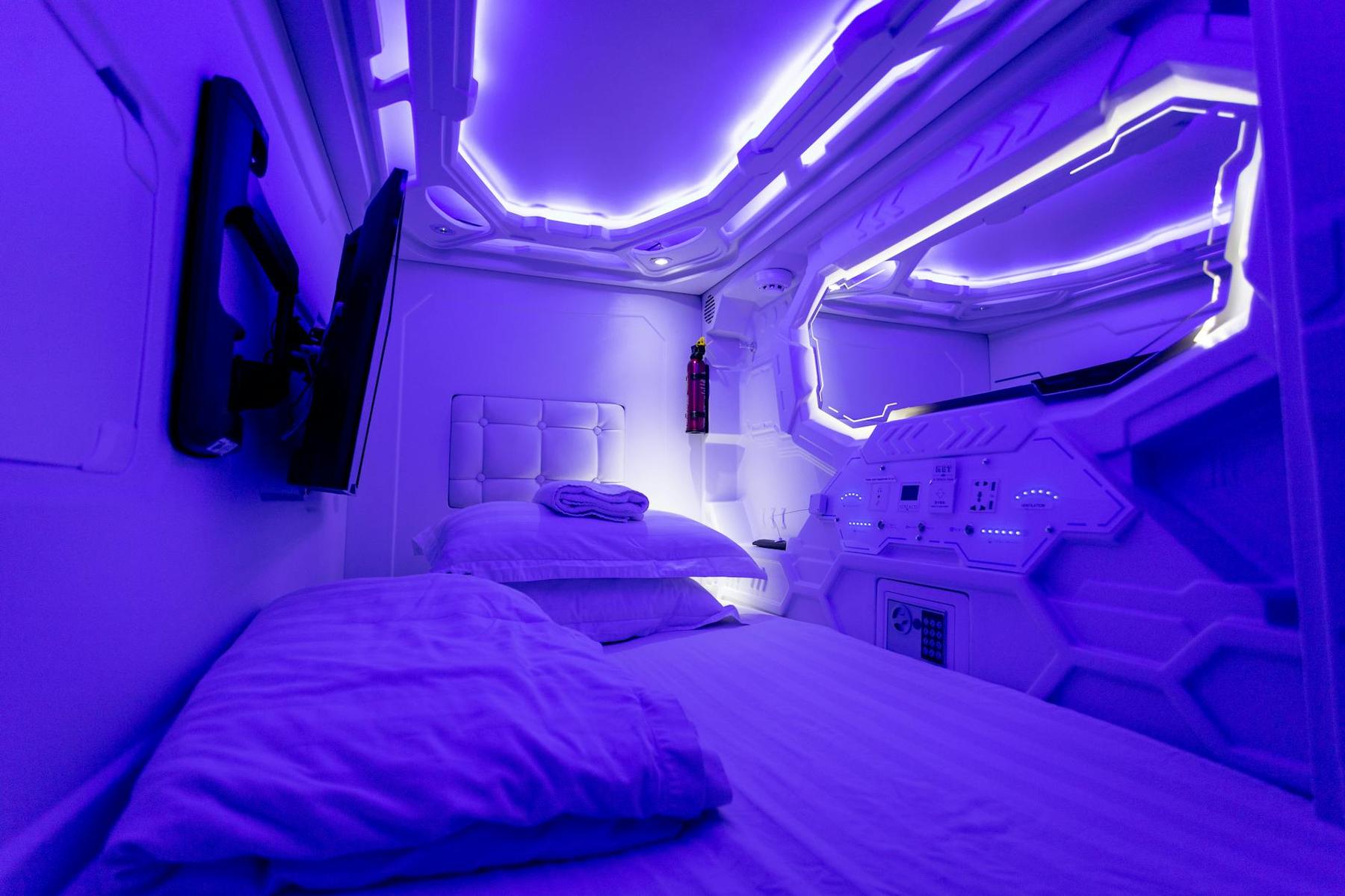 Capsule pod hotel sleeping bunk