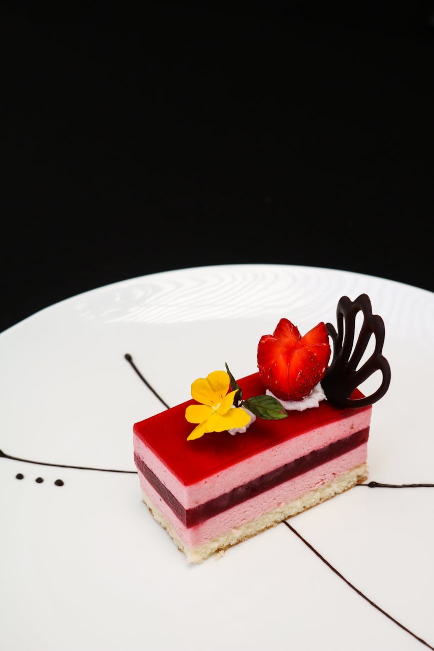 Elegant plated dessert at Auckland fine dining