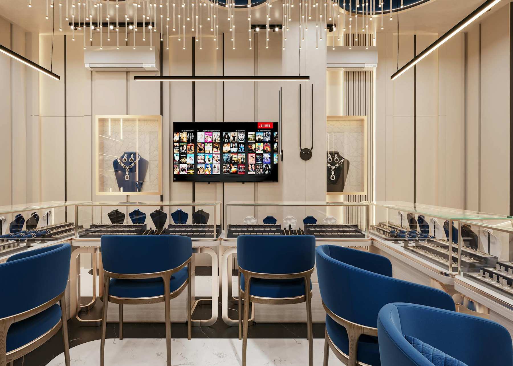 Luxury fashion store interior at Westfield Newmarket