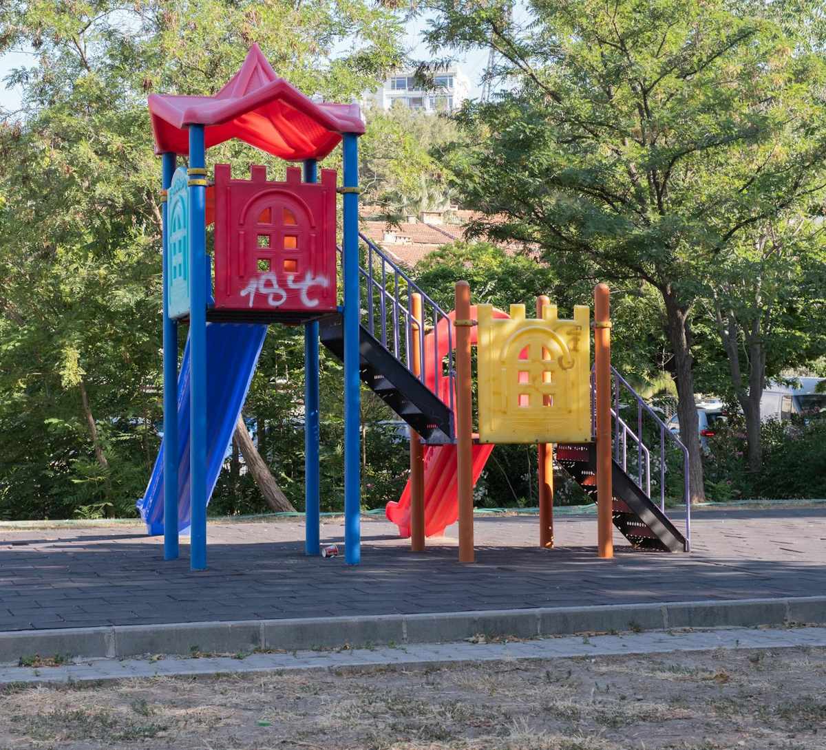 Children at a modern Auckland adventure playground