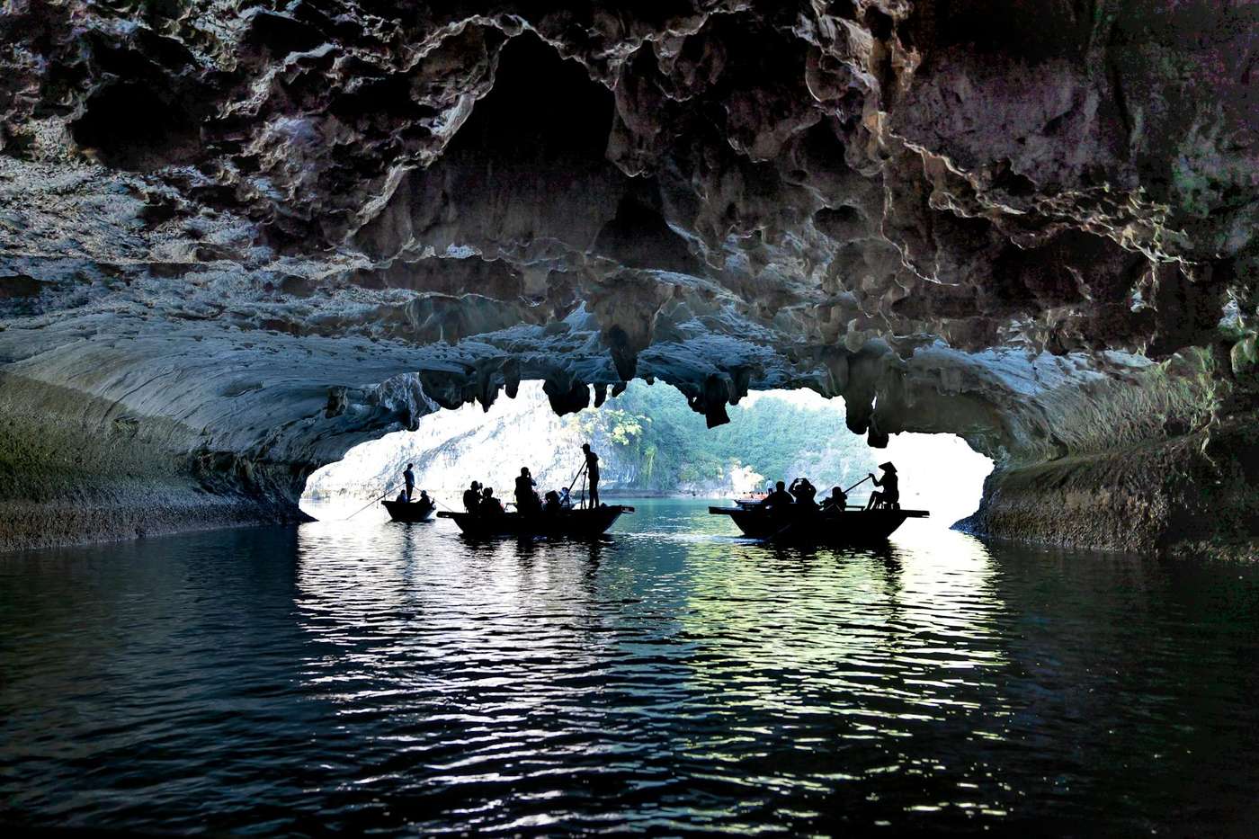 Glowworm boat ride at Waitomo Caves Auckland day trip