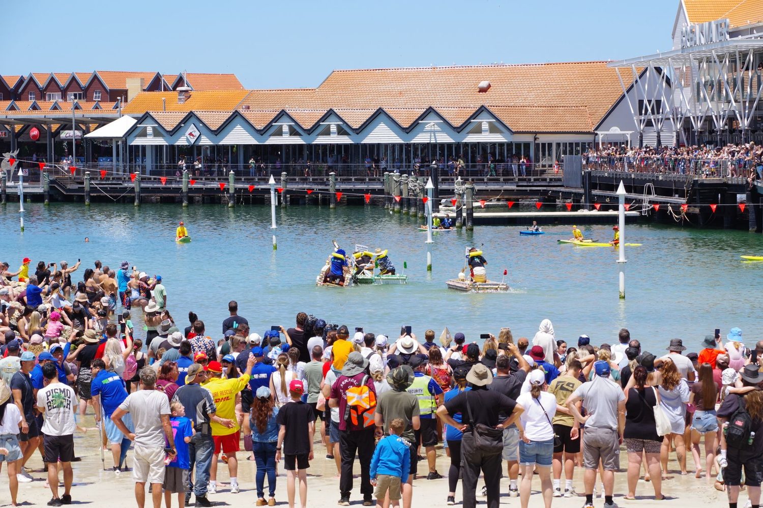 Crowds enjoying Auckland events in January along the summer waterfront