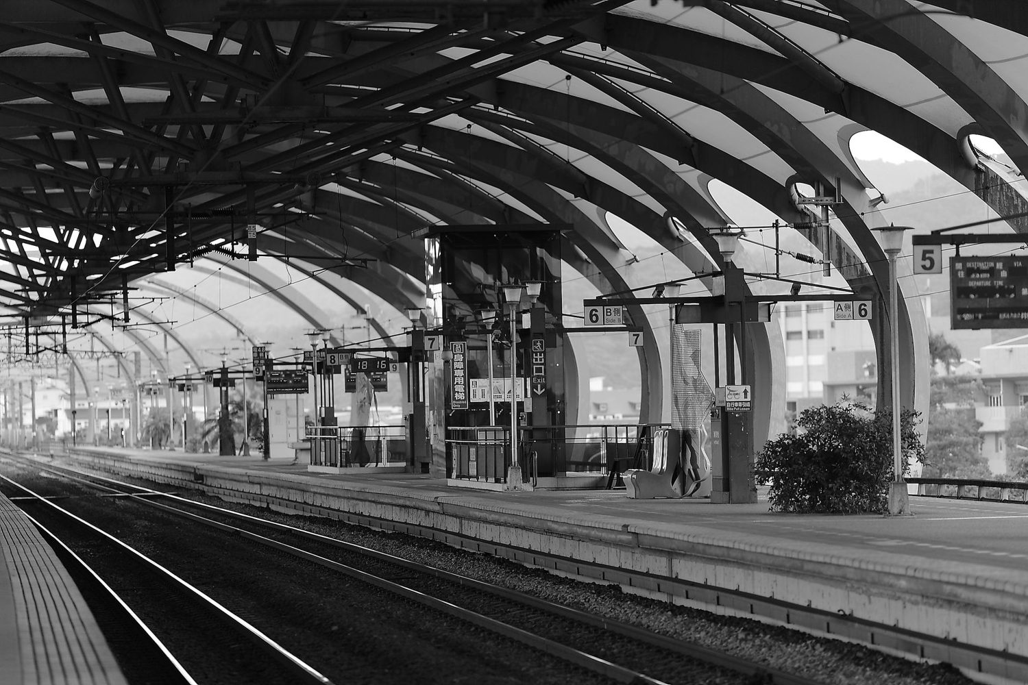 Auckland trains at a station platform in the city
