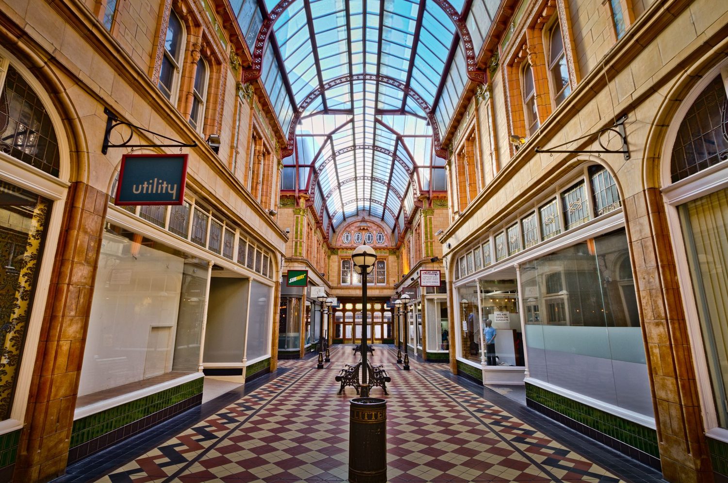 Modern multi-level shopping mall interior at Westfield Newmarket