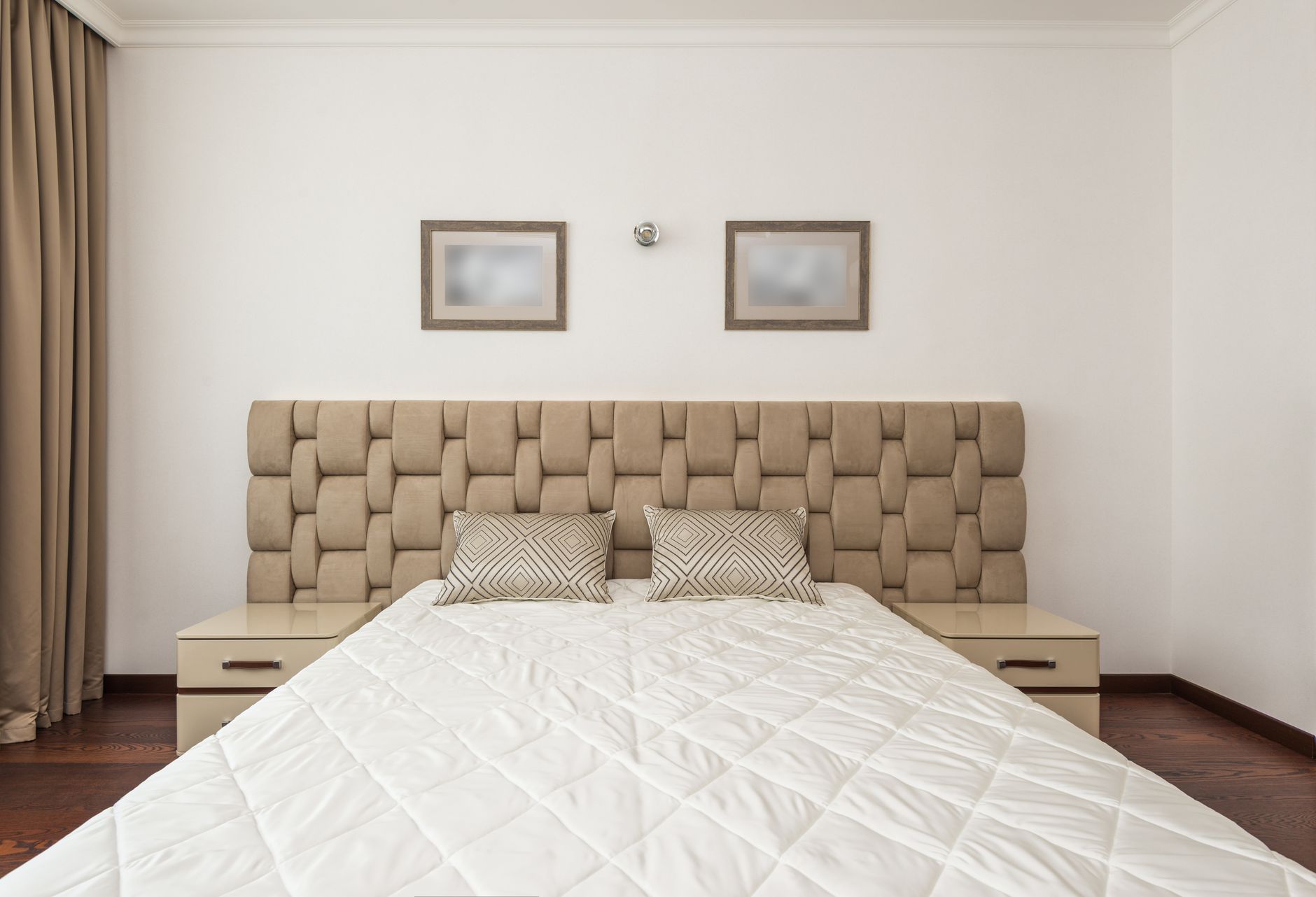 A minimalist boutique hotel bedroom in Auckland